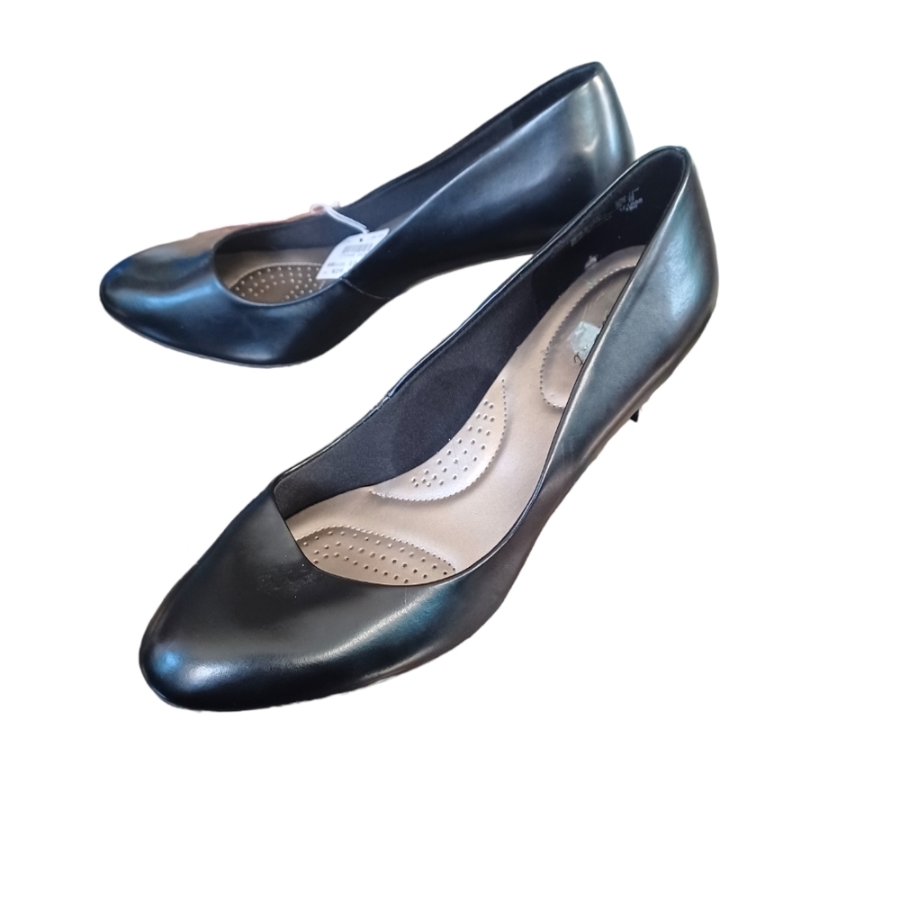 Dex Flex Comfort NWT Black Heels Sz 12W